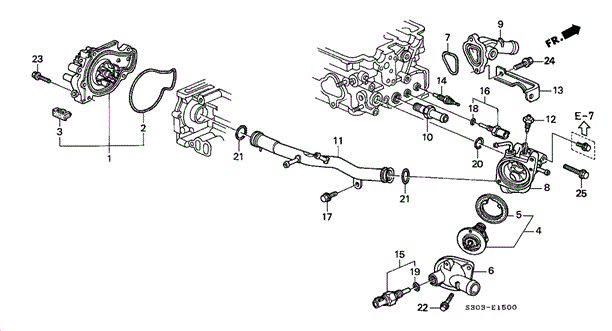 Water Pump - Sensor for 1997 Honda Prelude #0