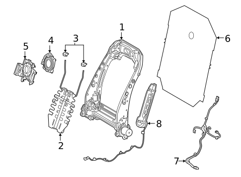 Passenger Seat Components for 2020 Lexus ES300h #4