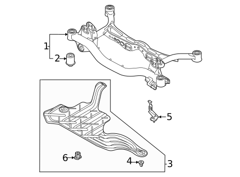 Suspension Mounting for 2023 Audi A3 Quattro #1