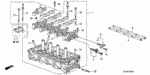 12100RAAA01 - Engine: CYLINDER HEAD ASSY. for Honda Image
