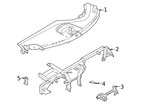 Instrument Panel Components for 2023 Porsche Taycan #1