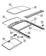 1DP18DW1AB - Body Sheet Metal Except Doors: Sunroof Sunshade for Mopar Image