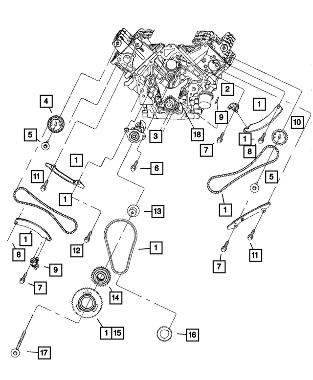 6100295 - Engine 3.7L Six Cylinder: Hex Head Screw And Washer for Mopar Image image