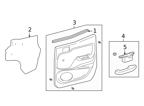 Interior Trim - Rear Door for 2002 Toyota Tacoma #1