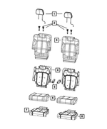 7HQ39SA5AA - : Rear Seat Cushion Cover, Left for Mopar Image