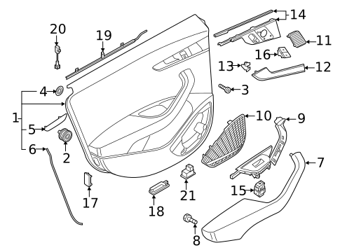 Interior Trim - Rear Door for 2025 Audi A5 Sportback #0