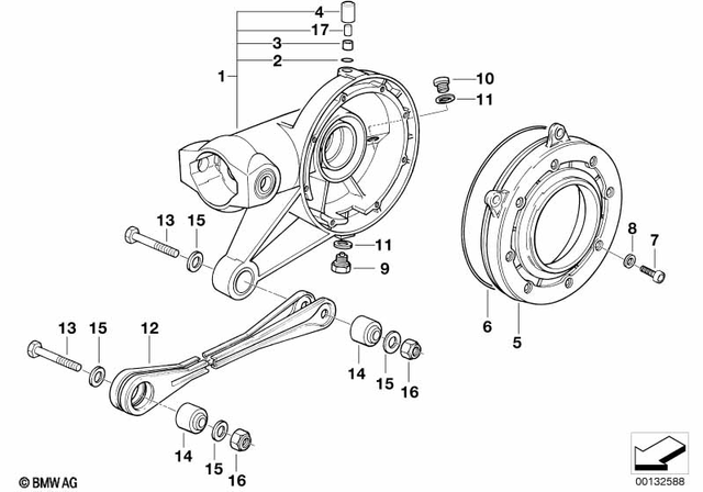 33111454606 - Rear Axle, Rear-Wheel Drive, Suspension: O-Ring -  for BMW-Motorrad Image