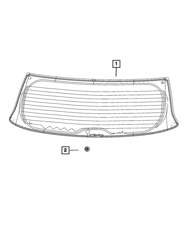 55112803AB - Glass: Liftgate Glass for Mopar Image