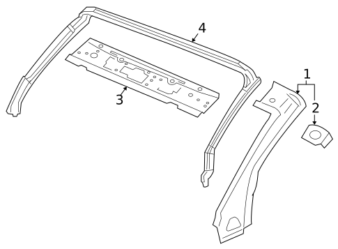 Windshield Header & Components for 2005 Chevrolet SSR #0