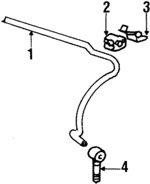 1H0411309C - Suspension: Stabilizer Bar for Volkswagen: Cabrio, Corrado, Golf, Jetta, Passat Image