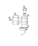 5SF71JXWAA - Interior Trim: Front Seat Back Cover for Ram: ProMaster 1500, ProMaster 2500, ProMaster 3500, ProMaster EV Image