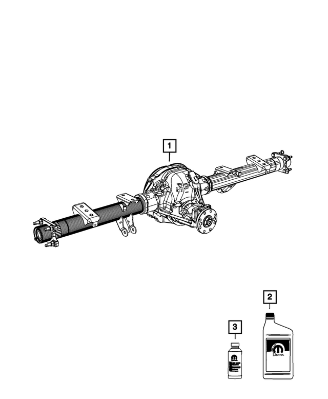 68045278AB - Rear Axle; Corporate 235 MM; Differential and Drive Line: Service Rear Axle for Mopar Image