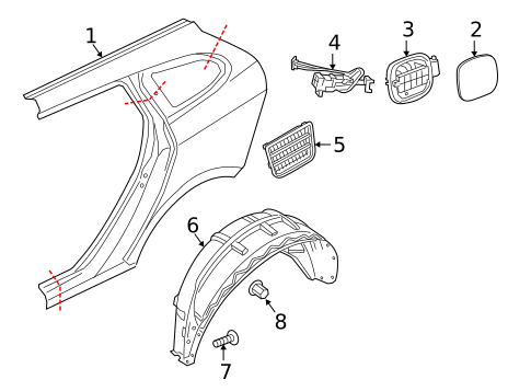 Fuel Door for 2015 Volvo V60 #0