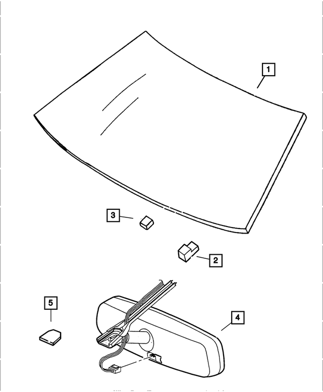 4575707AA - Body Sheet Metal Except Doors: Windshield Bottom Stop Spacer for Mopar Image