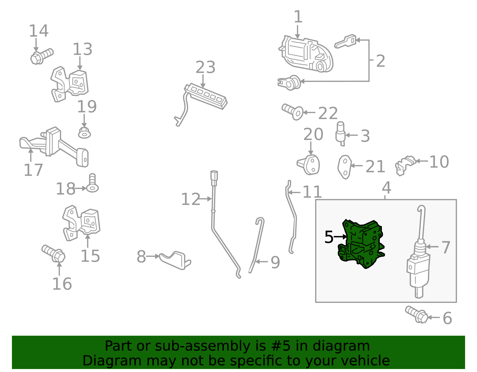 2010-2017 Ford Door Latch Assembly 8L3Z-1521813-D | QuirkParts