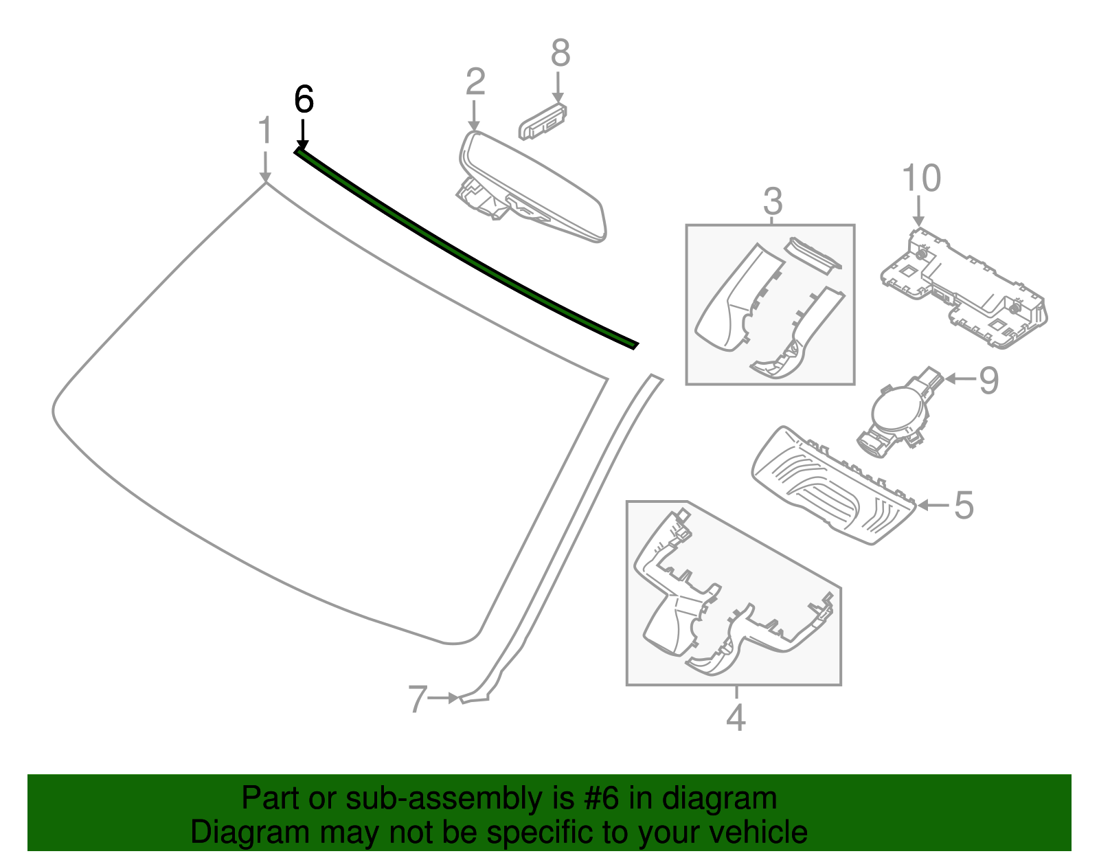 51317399014 - 2018-2024 BMW X3 Upper Molding (51-31-7-399
