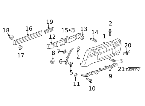 Bumper & Components - Rear for 2013 Chevrolet Corvette #0