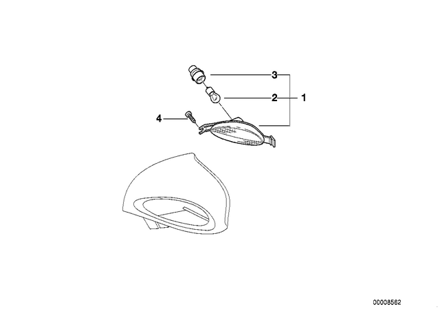 63132306433 - Lights: Left Turn Indicator -  for BMW-Motorrad Image