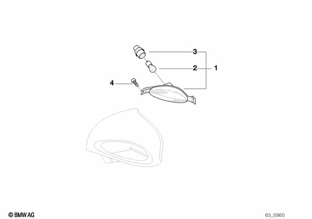63132306434 - Lights: Right Turn Indicator -  for BMW-Motorrad Image