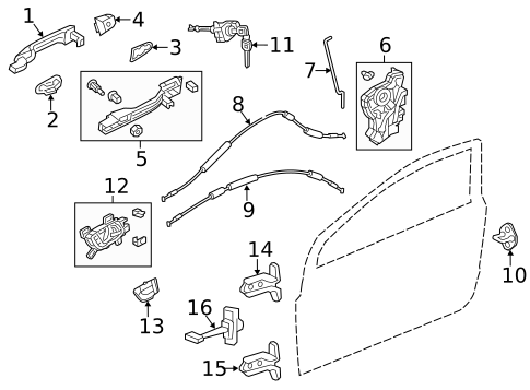 Front Door for 2014 Honda Civic #1