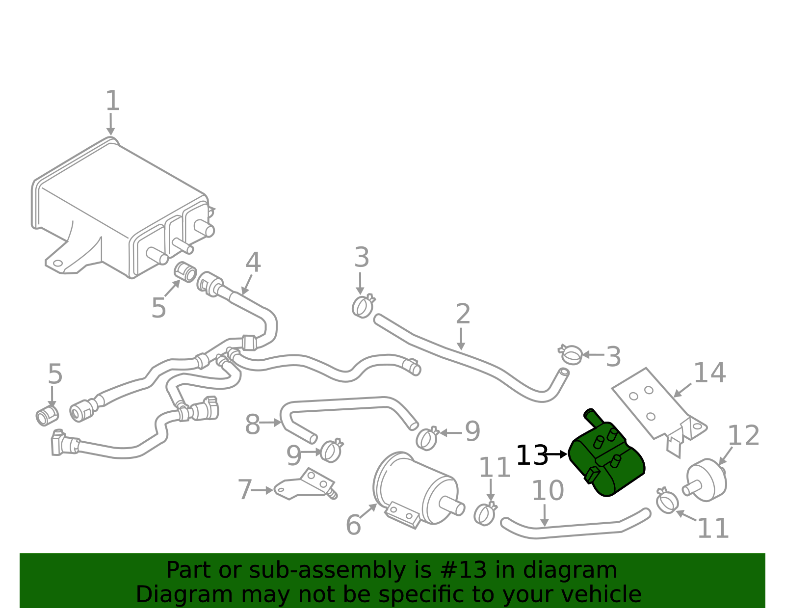 AJ51-18-581A - Tank Pressure Sensor 2002-2015 Mazda | Mazda Parts