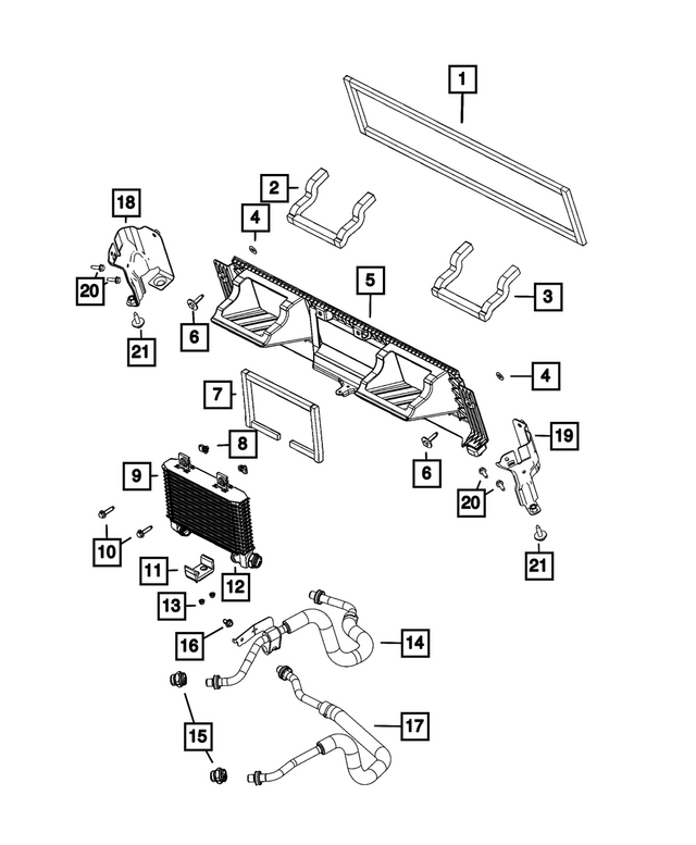 68443844AA - Cooling: Radiator Seal for Mopar Image image