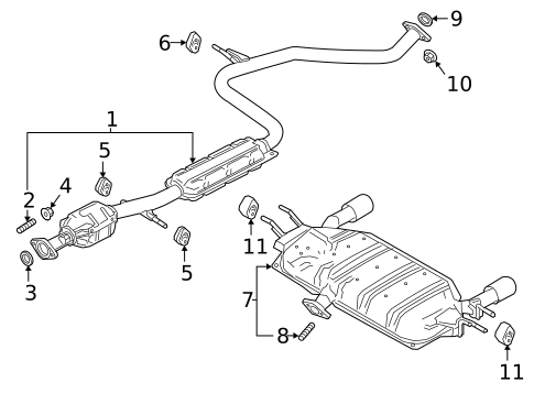 Exhaust Components for 2016 Mazda CX-3 #1