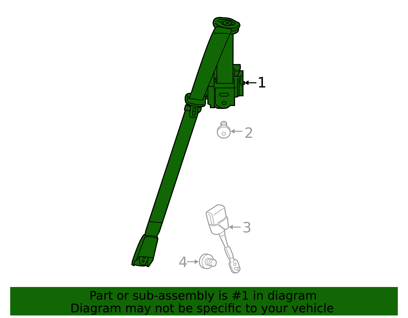 Seat Belt Assembly - BMW (72118076545)