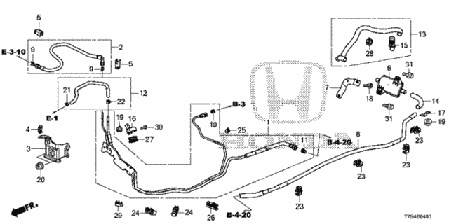 Fuel Pipe (2WD) (KA/KC) for 2019 Honda HR-V #0