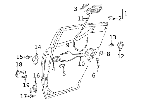 Rear Door for 2021 Toyota C-HR #1