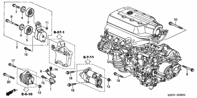 Alternator Bracket (2) for 2005 Acura MDX #0