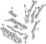 GA2A56351B - : Baffle for Mazda: MX-6 Image