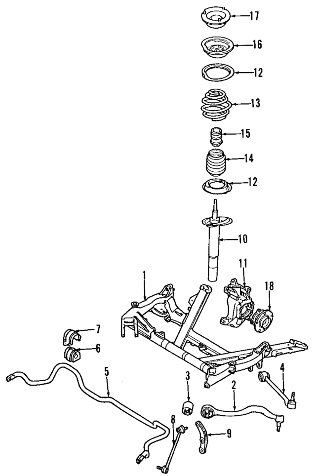 31312229613 - Suspension: Strut for BMW Image