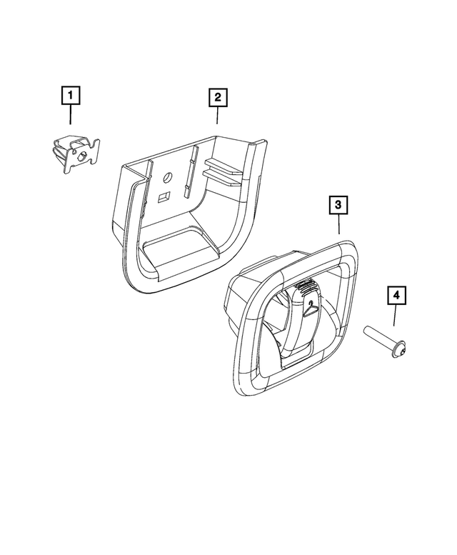 68146038AA - Interior Trim: Coat Hook Retainer for Mopar Image