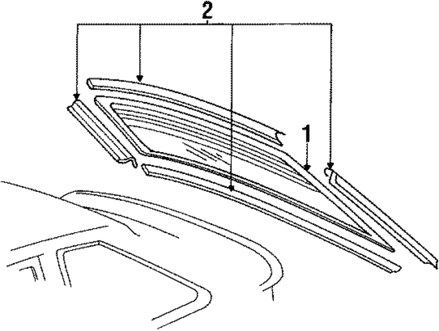 895845501G - Body: Back Glass for Audi Image