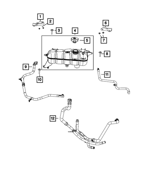 Engine Coolant Reservoir (Bottle) for 2022 Ram 1500 #0