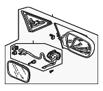 76200S3MA11ZF - : Mirror Assembly for Acura Image
