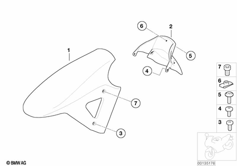 Front Wheel Fender for 2003 BMW-Motorrad F 650 CS #0
