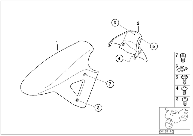 46618521569 - : Wheel Cover, Primed, Front for BMW-Motorrad Image