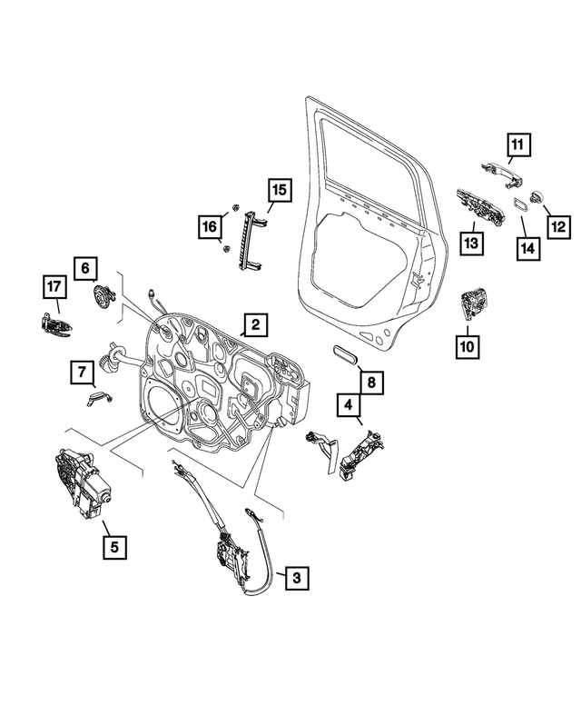 68268762AA - : Release Assembly Cable, Left for Mopar Image