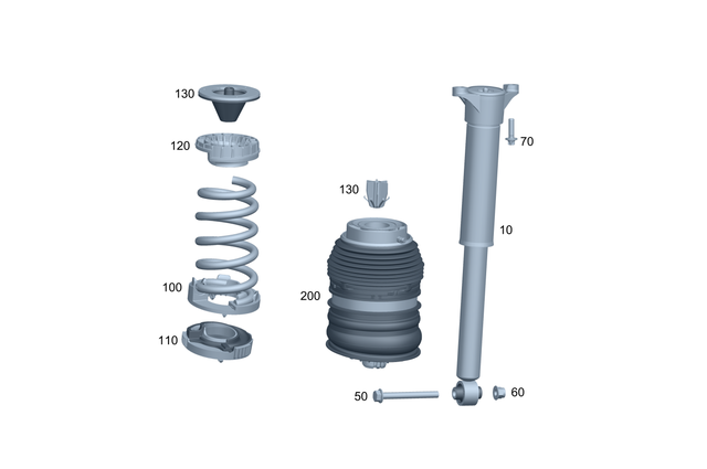 2063206507 - Suspension: Shock Absorber for Mercedes-Benz: C43 AMG, CLE53 AMG Image image