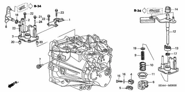 MT Shift Arm - Shift Lever (L4) for 2006 Honda Accord #0