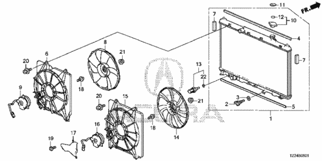 Radiator (2) for 2019 Acura TLX #0