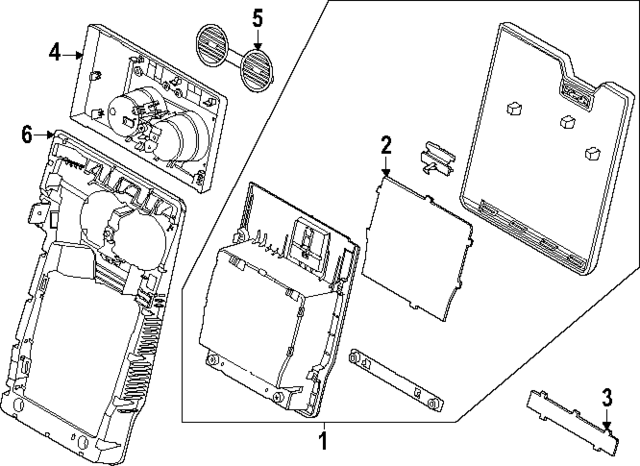 JL3Z1513562BB - Body: Cup Holder Insert for Ford Image