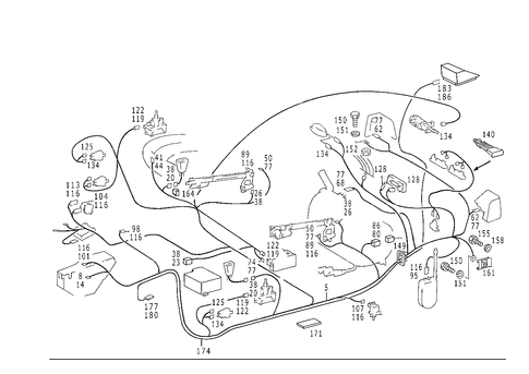 Tail Lamp Cable Harness for 1992 Mercedes-Benz 300CE #0