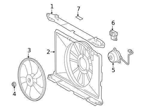 Cooling Fan for 2012 Toyota Corolla #0