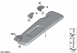 51169151518 - : Sun Visor Bracket for BMW Image