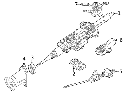 Steering Column Assembly for 2021 Mercedes-Benz GLE 53 AMG&reg; SUV #3