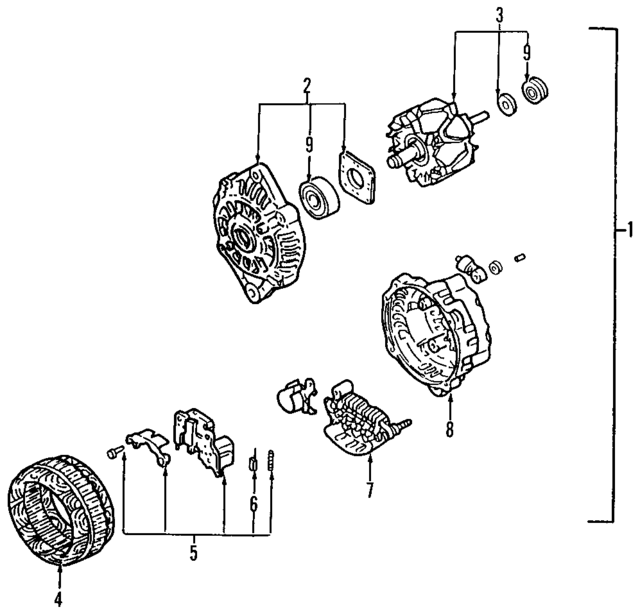 K01118300D - : Alternator for Kia: Sportage Image