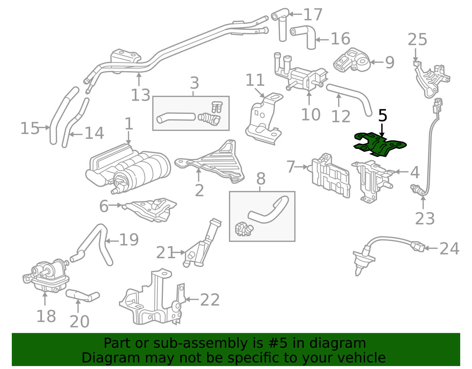 17358-3A0-A00 - 2023-2025 Honda CR-V - Upper Bracket | Genuine Honda Parts